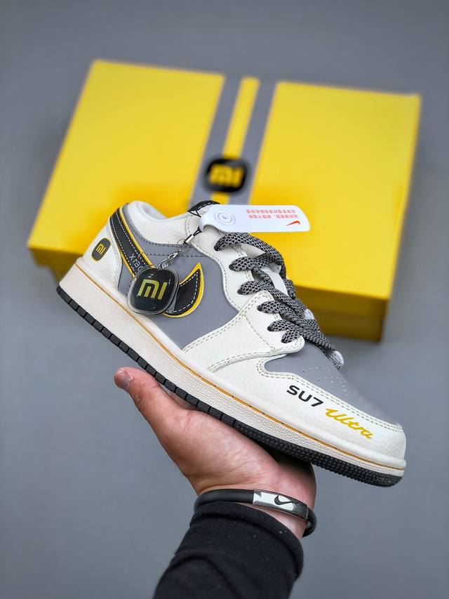 Air Jordan 1 Low Aj1 乔1 小米 Su7Ulltru 高端定制 低帮复古篮球鞋 Xx3168-198 #定制鞋盒 大厂纯原品质出货 超高清洁