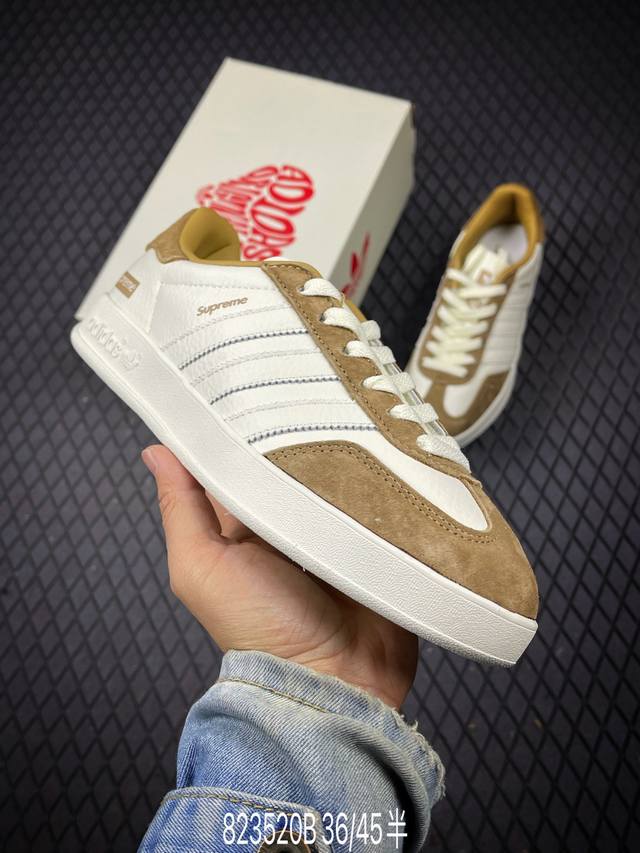 B 公司级Adidas Originals Gazelle Indoor Diy 定制 系列 阿迪达斯 三叶草绅士德训足球风百搭低帮休闲运动板鞋 原装头层材料