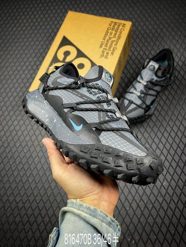 B nike Acg Mountain Fly Low Gtx Se 耐克 低帮 峡谷紫 机能防水 低邦户外功能鞋 鞋面采用Gore-Tex技术 提供出色防水性