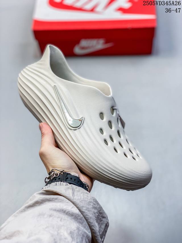 36-47 组合底Nike Reactx Rejuven8 耐克 简约舒适 洞洞鞋 由兼具轻便性和耐用性的Eva泡沫打造 拖鞋的外观十分吸引人 融合了舒适与时尚