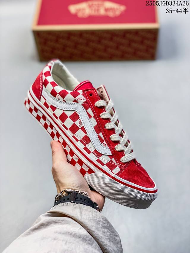 全新Vans Old Skool 36 Lx Bmx 舒适百搭 防滑耐磨 低帮 板鞋 男女同款 白红 尺码 35 36 36.5 37 38 38.5 39 4