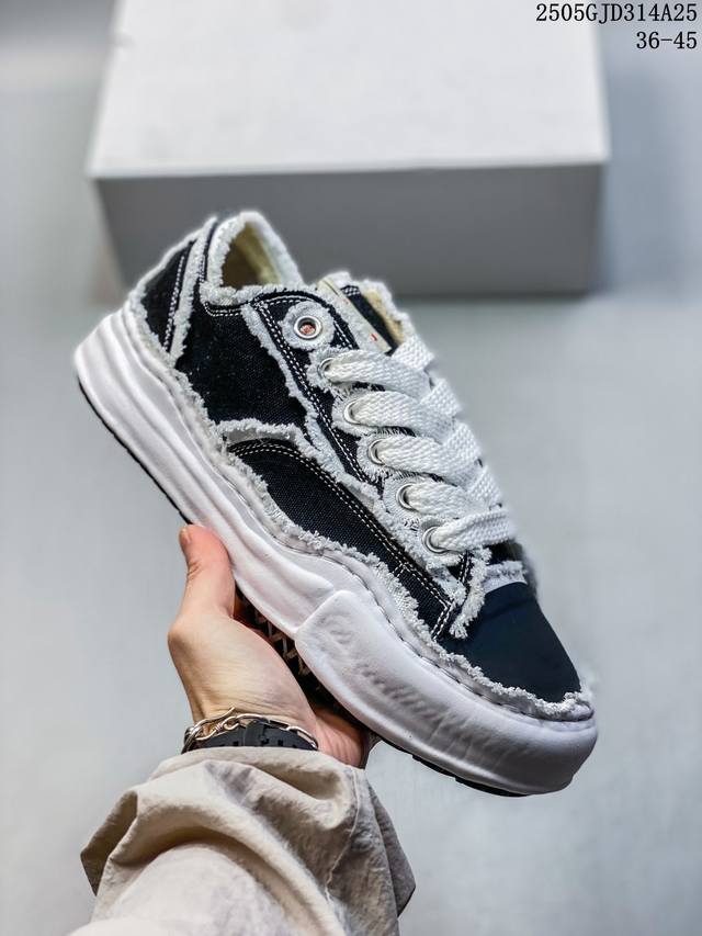 公司级三原康裕品牌 Mmy Maison Mihara Yasuhiro Wayne Original Sole leather Low Sneaker 变形溶