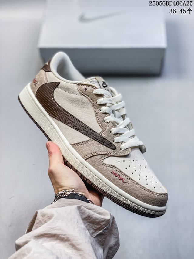 海外爆款限量发售 公司级 Travis Scott X Fragment Design X Jordan Air Jordan 1 Low Og Sp 迪奥联名