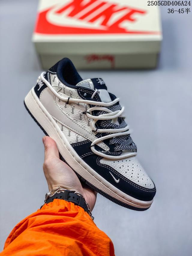 外爆款限量发售 公司级 Travis Scott X Fragment Design X Jordan Air Jordan 1 Low Og Sp 斯图西联名