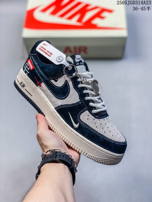 创意定制三方联名配色,联乘加拿大温哥华品牌卫冕冠军Reigning Champ X Supreme X Nike Air Force 1 07 Low Supr