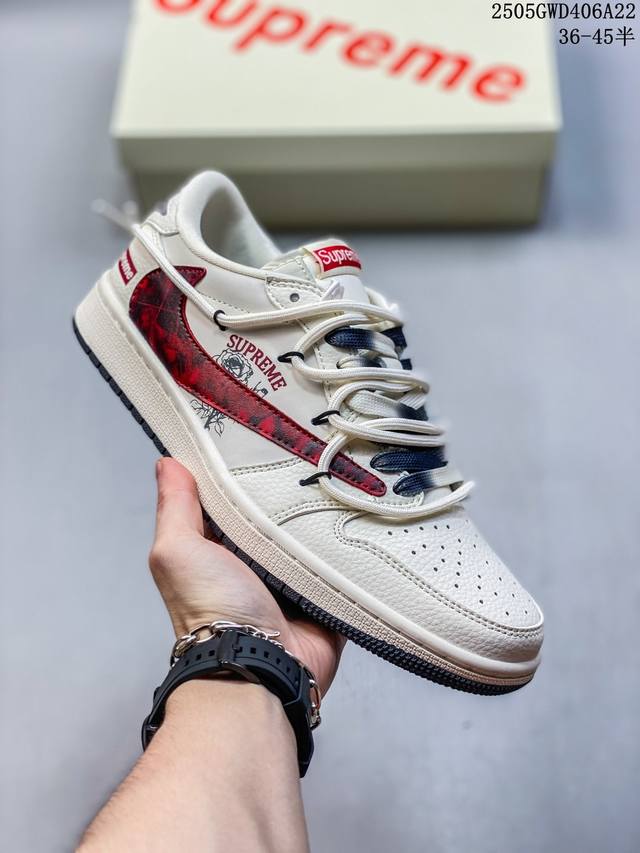 海外爆款限量发售 Travis Scott X Fragment Design X Jordan Air Jordan 1 Low Og Sp Supreme联