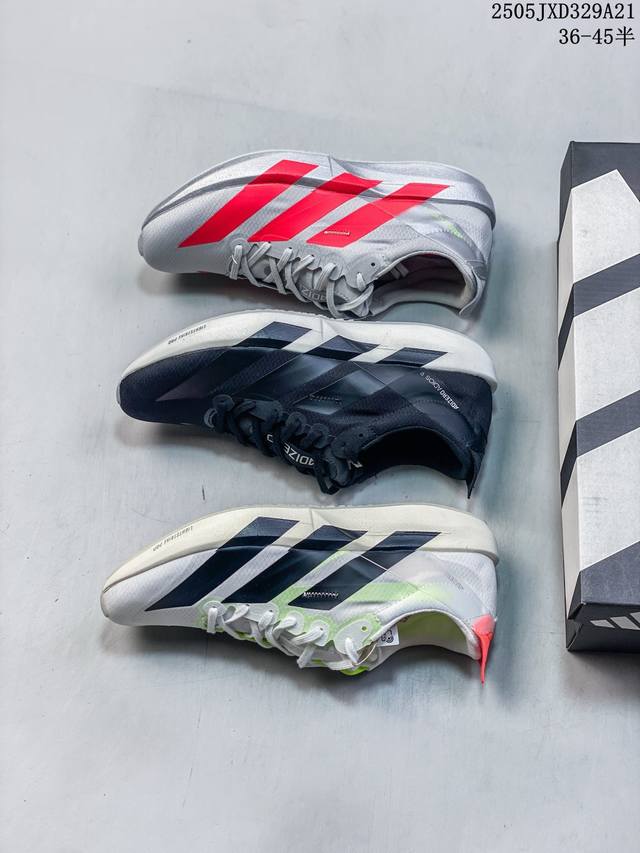新品 阿迪达斯 Adidas Adidas Adizero Adios 9 舒适百搭防滑耐磨 低帮跑步鞋 男女同款 超轻稳定透气缓震 男女子马拉松运动跑步鞋 I