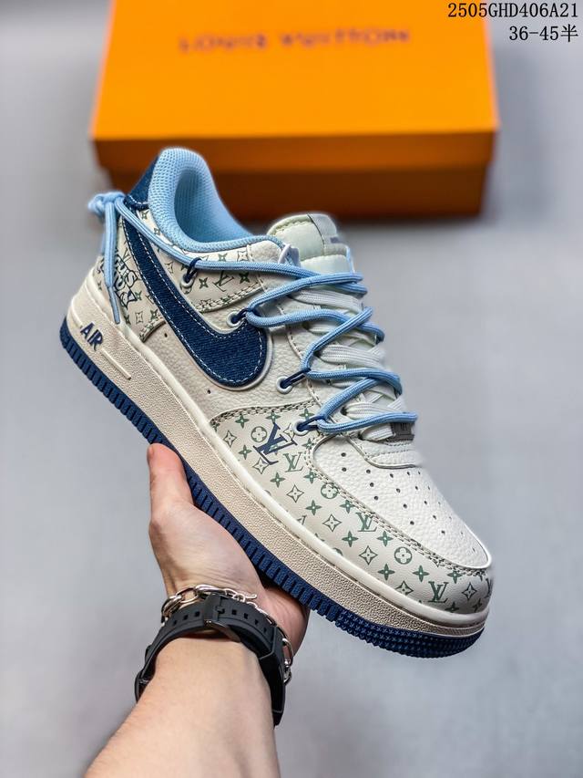 海外限量发售 公司级Nike Air Force 1 '07 Low Lv联名 印花抽绳 空军一号 低帮 运动鞋 休闲鞋 折边针车 工艺难度大 原楦头原纸板 原