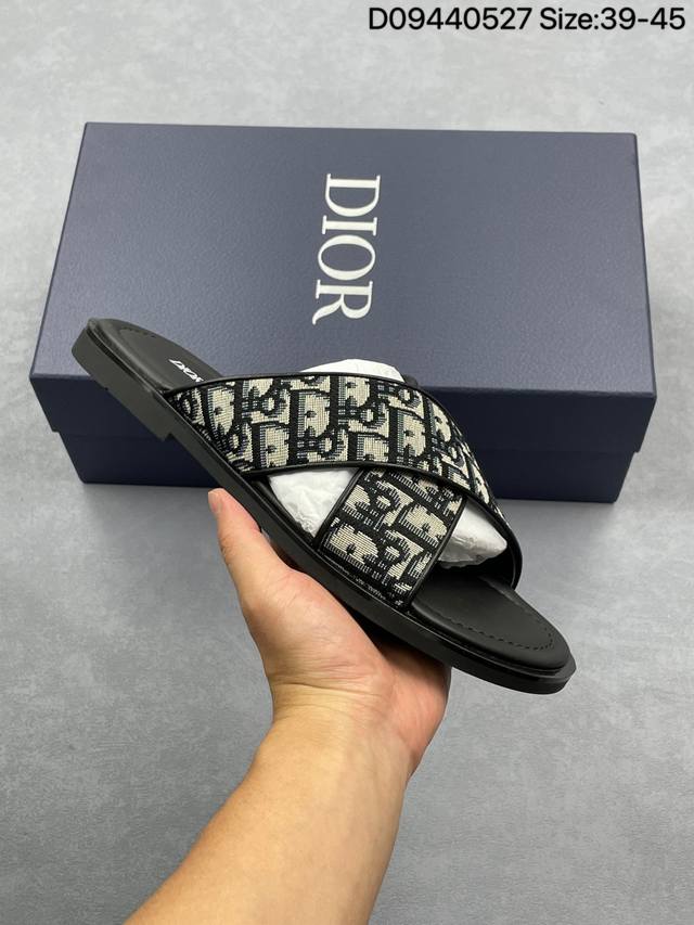 dior 迪奥2025顶级专柜 男士新品 官网上新 全球首发 迪奥Dior 25Ss -初夏 男士交叉平底拖 Dior拖 男士拖鞋 Dior 小红书初夏新品 男