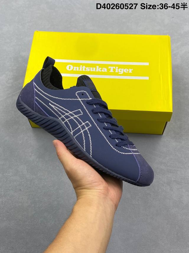 onitsuka Tiger鬼冢虎 Sclaw 藏青色 低帮生活休闲袜子鞋 实拍上架 独家私模 原鞋 真标 原盒打造 低帮设计简洁利落 流畅的线条勾勒出随性的风