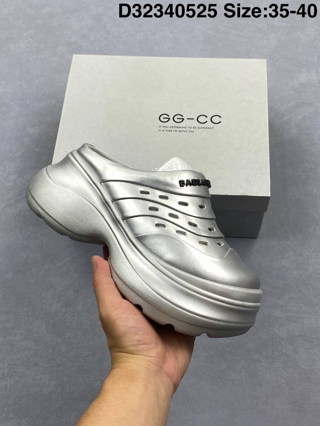 gg-Cc 凉拖鞋生活休闲鞋系列 广东大厂出品 全套包装配件 时髦Look轻松定格 不费力展现率性氛围 高档银盒 酷帅机能风不规则设计大底 拼接造型设计 轻便舒