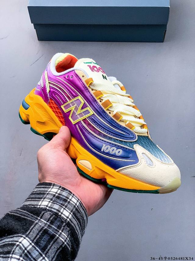 原楦原纸版开发版型#小红书穿搭款式 Nb新百伦New Balance 1000 系列低帮复古老爹风休闲运动跑步鞋 货号:M1000Sl 0526481X34
