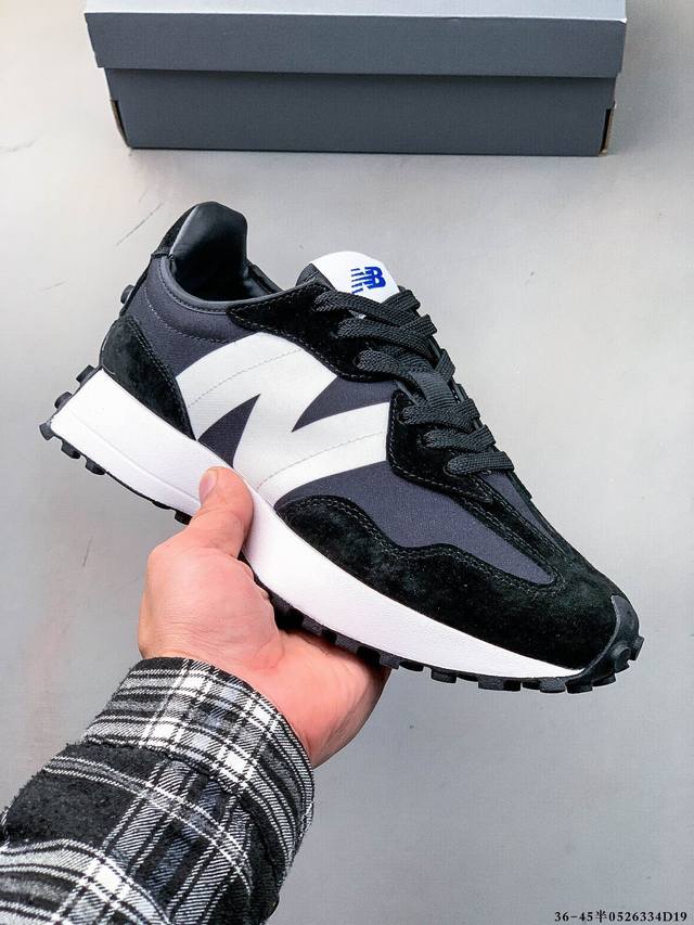 new Balance Ms327系列复古休闲运动慢跑鞋 原鞋打版 细节完美 采用尼龙及猪巴革麂皮物料拼接构成#中底高弹pu材质及满丁防滑橡胶外底上世纪 70