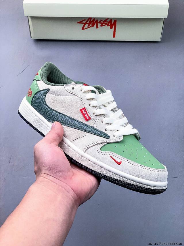 公司级头层 耐克Nike Air Jordan 1 Low Aj1乔1 低帮潮流缓运动休闲板鞋 Aj1 低帮拼接 完美版型真头层牛皮# 内置缓震气垫 原鞋开模