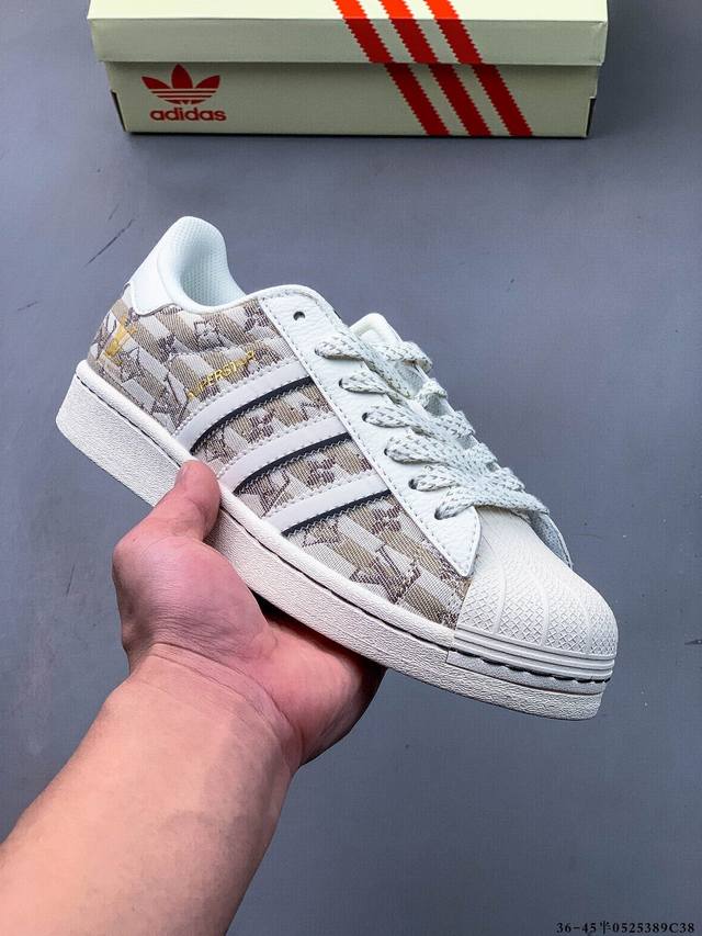 公司级头层 阿迪达斯Adidas Superstar 贝壳头经典百搭休闲板鞋 渠道正品订单 诠释市场最高工艺水平 贝壳头经典小白板鞋 专柜上架同步配色 全鞋进口