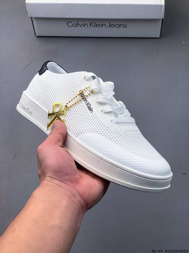 calvin Klein 凯文克莱25新款针织透气百搭休闲板鞋 0525284H22