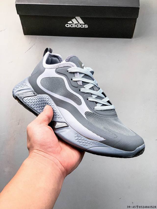 公司级 阿迪达斯Adidas Alphabounce Instinct Cc M阿尔法本能轻量缓震系列休闲慢跑鞋 正确高弹轻量Md发泡橡胶大底 0524861S