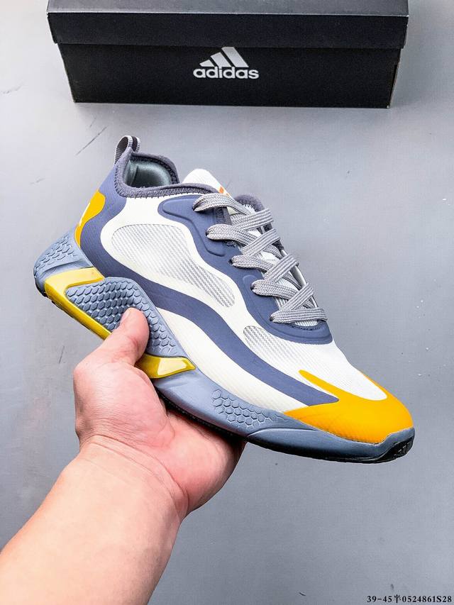 公司级 阿迪达斯Adidas Alphabounce Instinct Cc M阿尔法本能轻量缓震系列休闲慢跑鞋 正确高弹轻量Md发泡橡胶大底 0524861S