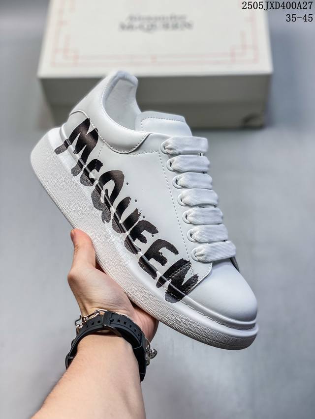 alexander Mcqueen 麦坤亚历山大麦昆 Sole Leather Sneakers 低帮时装厚底休闲运动小白鞋 尺码 36 45 编码 05Jxd