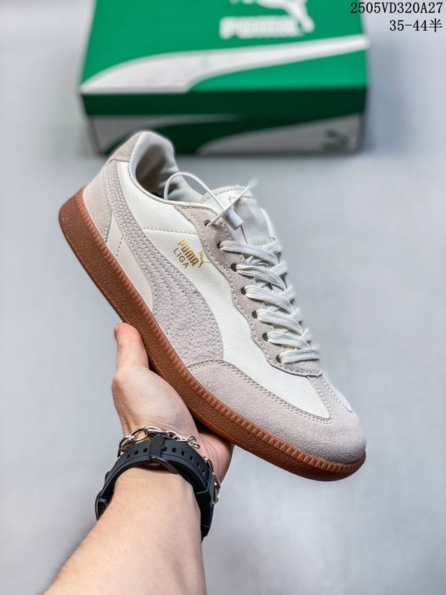特价 puma彪马 米白色 德训鞋 复古休闲运动板鞋 Liga Leather 复风古休闲鞋 承传经风典尚,焕新演复绎古鞋款 塑就有富质的感外观,同时给带你来然