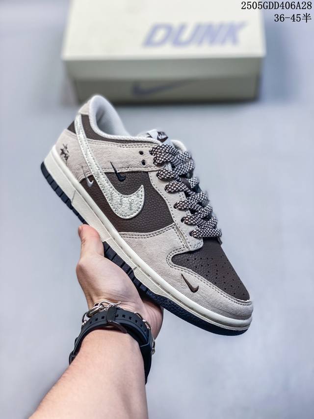 海外爆款限量发售 公司级 Nike Sb Dunk Low 斯图西联名 灰猪八双勾 周年高端定制 低帮休闲板鞋 定制鞋盒 大厂纯原品质出货 超高清洁度 皮料切割