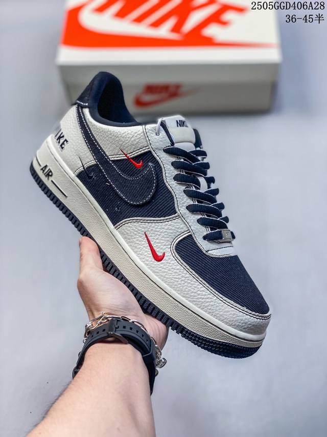 海外限量发售 公司级Nike Air Force 1 '07 Low 黑白三小勾 空军一号低帮 运动鞋 休闲鞋 折边针车 工艺难度大 原楦头原纸板 原装鞋盒 定