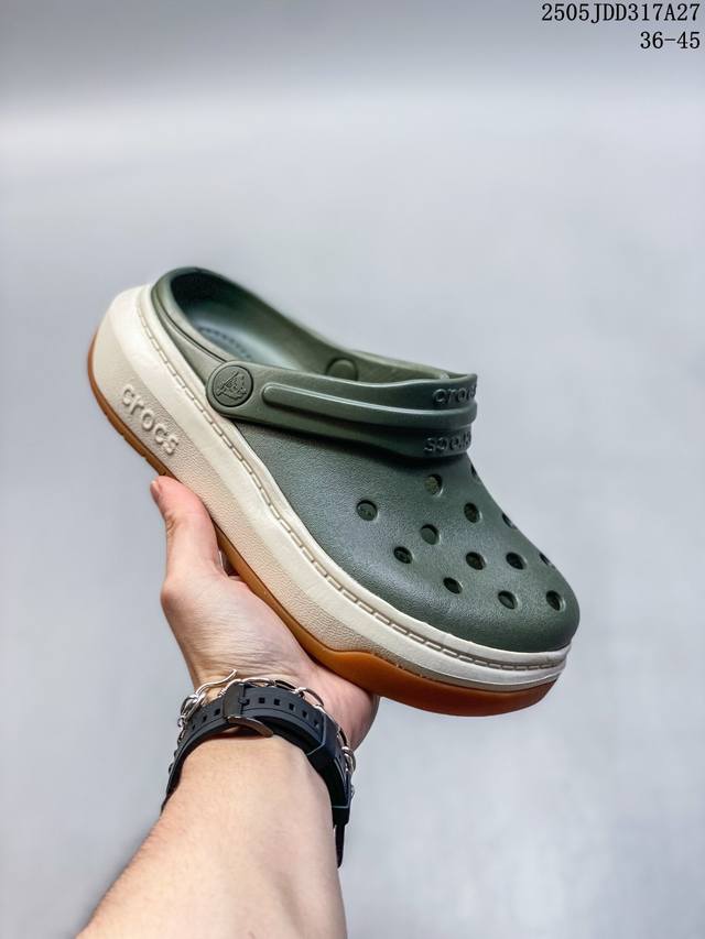 crocs卡骆驰 Crocsband Full Force Eva 厚底洞洞 运动凉鞋 男女同款 尺码 见图 编码 05Jdd317A27