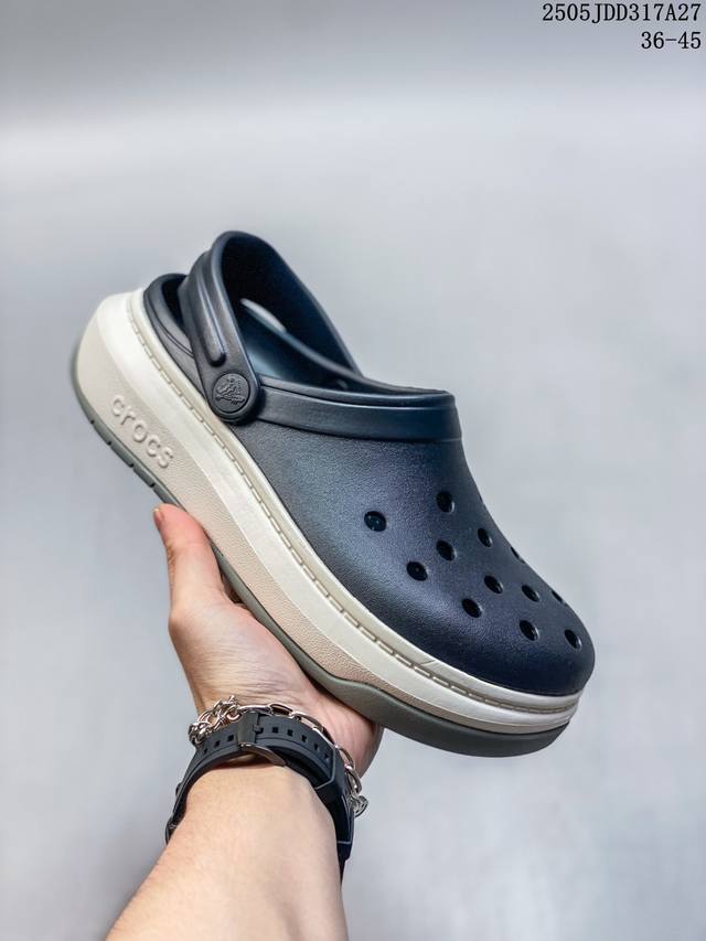 crocs卡骆驰 Crocsband Full Force Eva 厚底洞洞 运动凉鞋 男女同款 尺码 见图 编码 05Jdd317A27