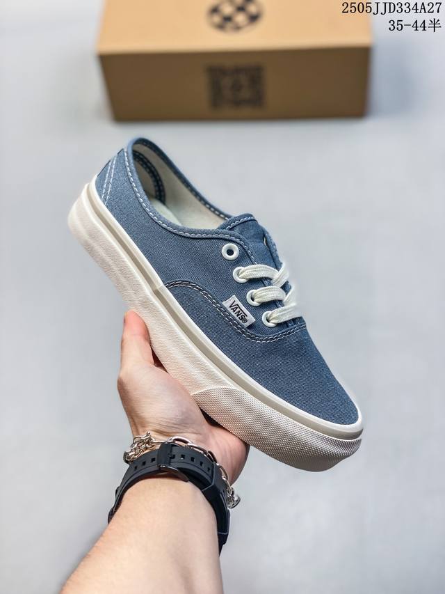 新款Vans Authentic低帮男女帆布鞋板鞋Vans小地球舒适系列水洗牛仔蓝Vn000Cw26Ud Vn000Cw2Rv2 #采用优质帆布材质 硫化工艺