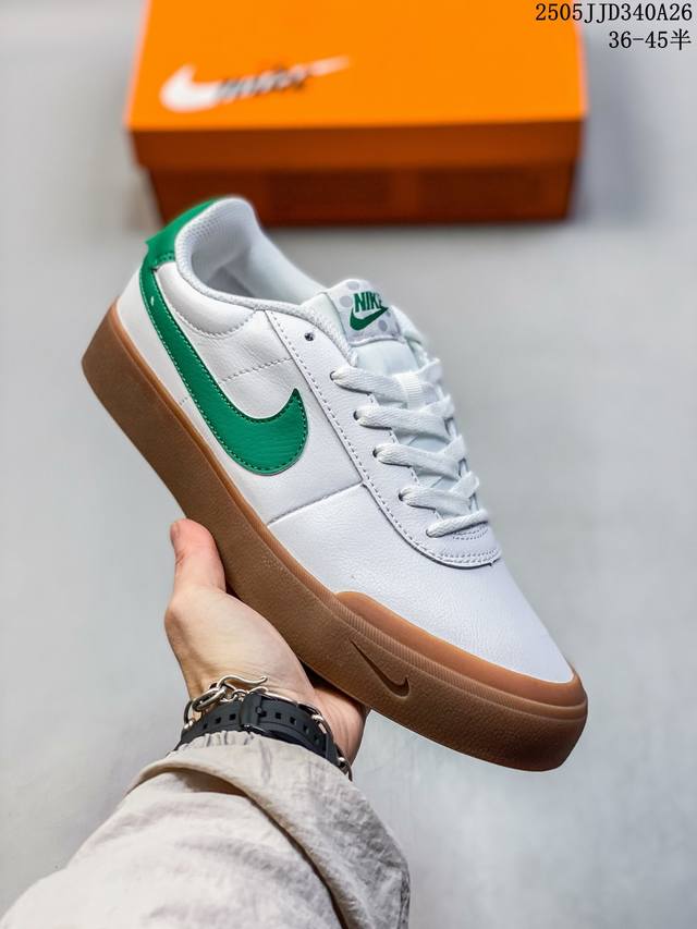 新品 耐克 Nike Court Shot 男女子运动鞋春季透气轻便经典白昼 潮流 嘻哈 百搭 防滑 低帮 板鞋 Fq8146#拒绝沉闷黑白 质感满满的皮革鞋面