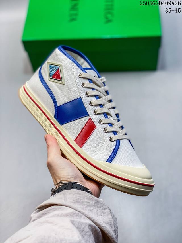 公司级Bottega Veneta葆蝶家 Eliot 圆头系带 中帮 帆布鞋 尺码:35-45 05Ggd409A26