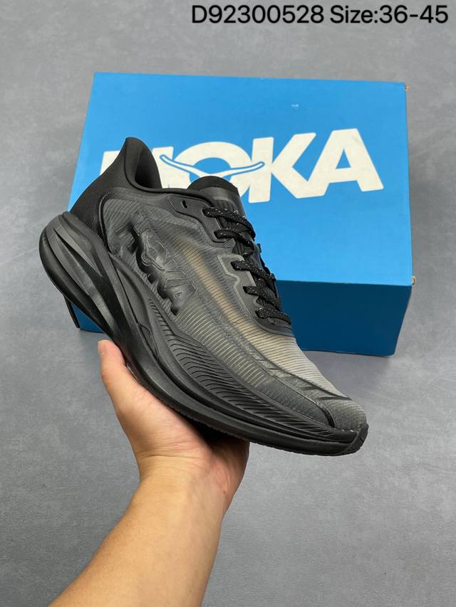 新品公司级 Hokaoneone男女春季竞速跑步鞋Cielox1 马拉松专业跑步鞋Hoka运动跑鞋Cielo X1 定位马拉松破3选手 上下两层双密度peba泡