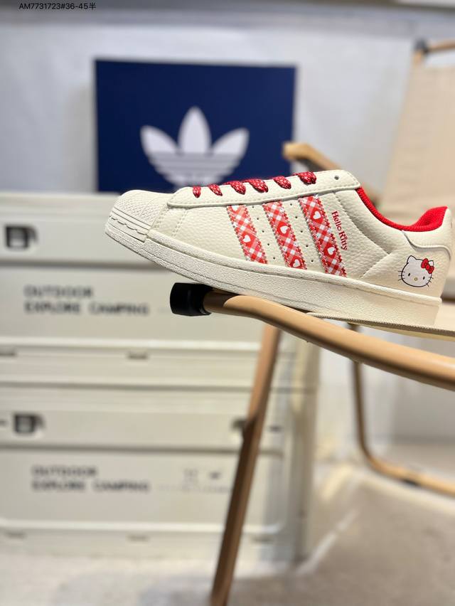 kitty X Adidas Originals Superstar 经典配色 经典贝壳头官网同步 实拍首发渠道正品订单 诠释市场最高工艺水平区别市面普通真标版