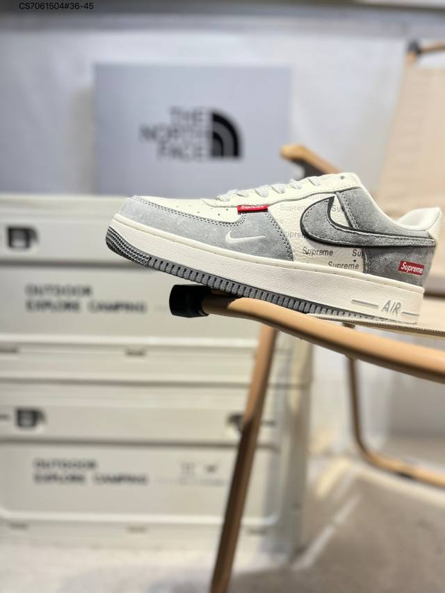 北面 X 耐克 Nike Air Force 1 '07空军一号 百搭休闲运动板鞋 柔软 弹性十足的缓震性能和出色的中底设计 横跨复古与现代的外型结合 造就出风