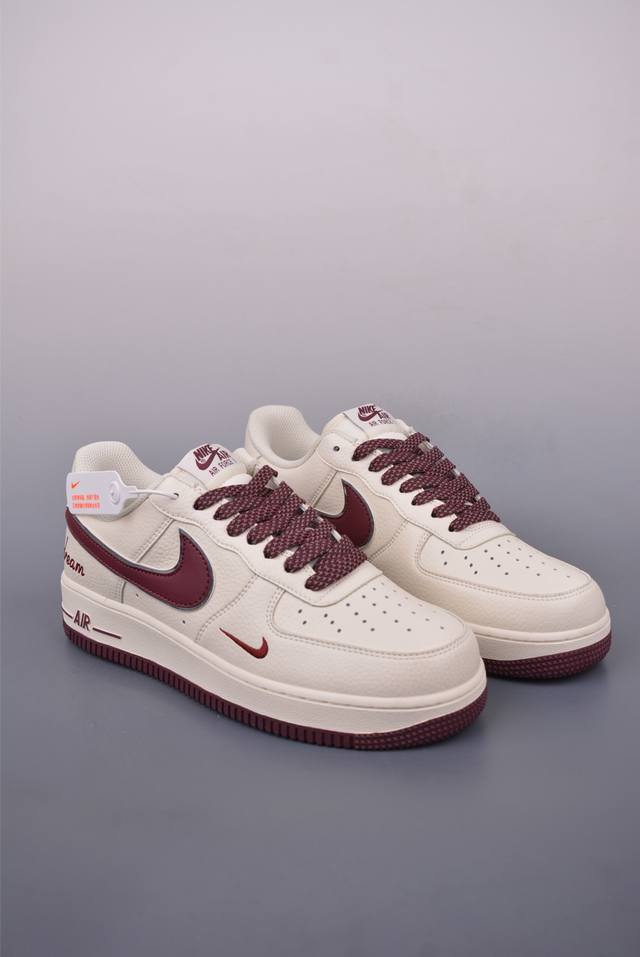 nike Air Force 1 Low 白酒红 原楦头原纸板 打造纯正空军版型 专注外贸渠道 全掌内置蜂窝气垫 原盒配件 原厂中底钢印 拉帮完美 官方货号 D