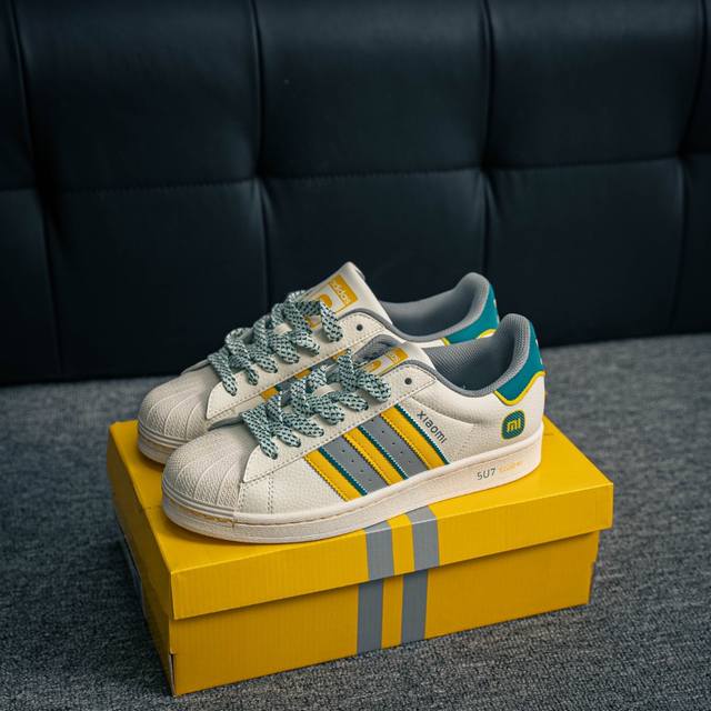 核心私 小米联名 阿迪达斯Adidas三叶草 Originals Superstar贝壳头系列低帮经典百搭休闲运动板鞋 货号 Jy8917 尺码 36 36.5
