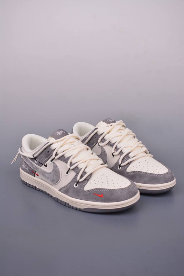 nike Sb Dunk Low 斯图西联名 解构抽绳鞋带 纯原大厂出品 极力推荐 原装头层材料 独家版型蒸餾加工 帶來的是更好的视觉和脚感体验 大厂纯原品质出