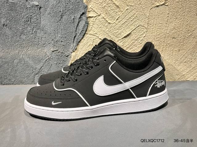 新品上市实拍 耐克 Nike Court Borough Low *猿人头小空军 低帮百搭透气休闲运动板鞋男女鞋 经典耐用的设计 兼顾舒适脚感和出众风范 演绎匠