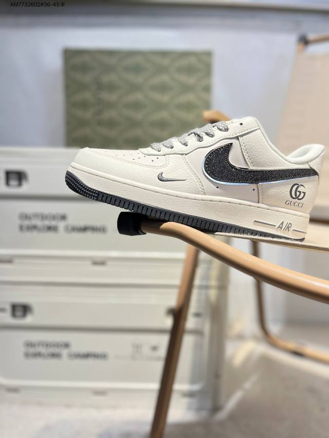 古驰 X Nk Air Force 1'07 Low 空军一号低帮休闲板鞋 #定制皮料 原楦原纸板 纯正空军版型 高清洁度 内置全掌气垫Qy6818 Am773