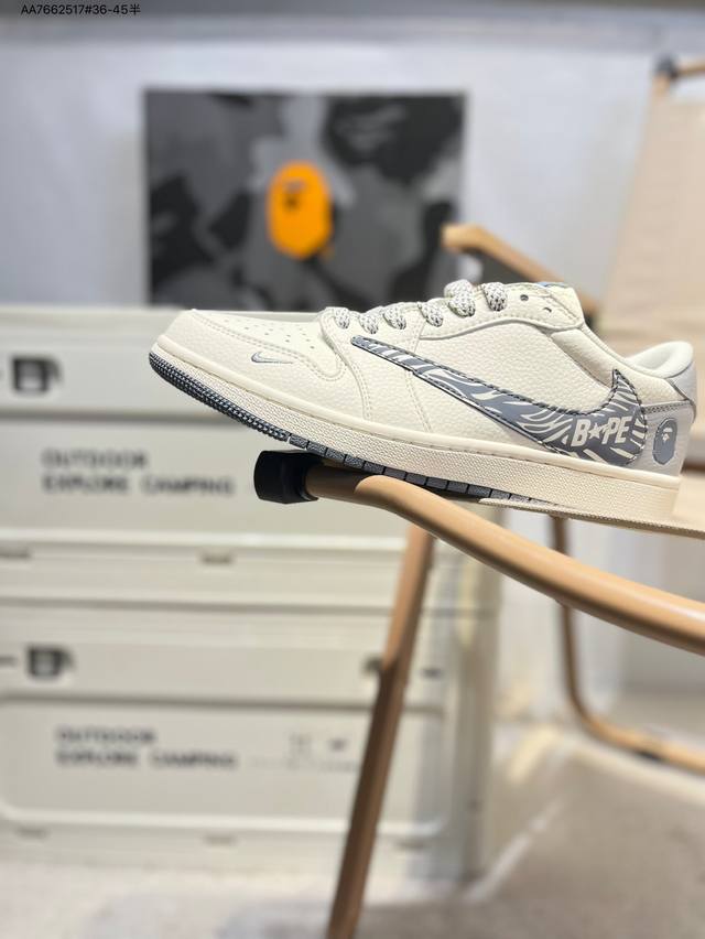 公司级头层皮乔丹Air Jordan 1 Low Aj1低帮系列篮球鞋 官方同步配色 原装级产物 #拒绝公底 立体鞋型 细节完美 高清洁度Hs8068 Aa76