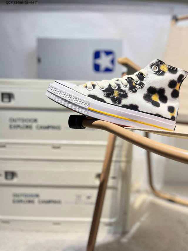 converse Chuck 舒适防滑耐磨休闲硫化帆布鞋 匡威复古回潮 经典70S鞋型加持帆布鞋身Qq7132455#35-44半