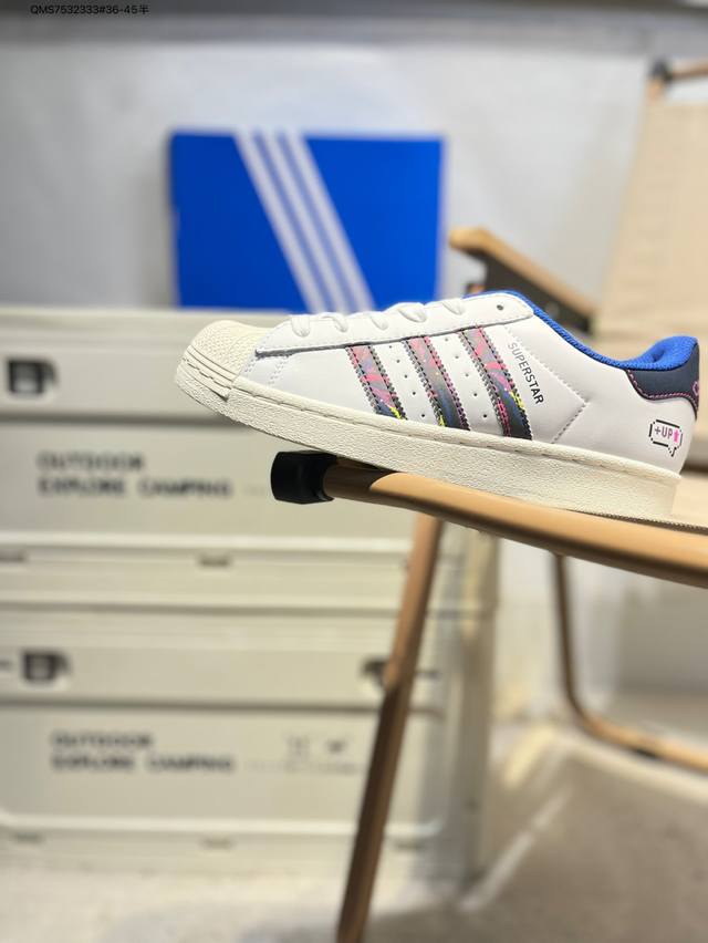 阿迪达斯Adidas三叶草 Originals Superstar 贝壳头系列低帮经典百搭休闲运动板鞋If34318 Qms7532333#36-45半