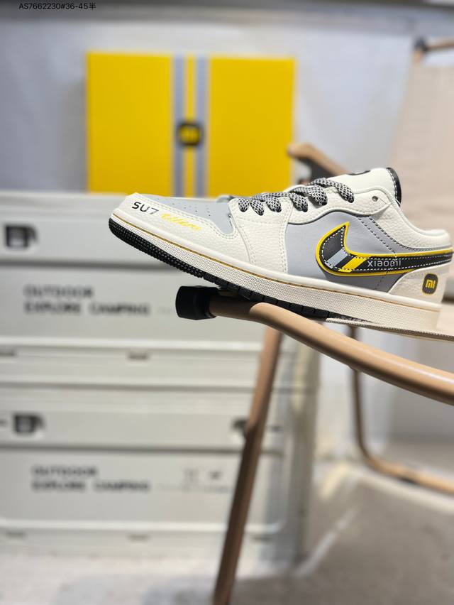公司级头层皮小米 X 乔丹Air Jordan 1 Low Aj1低帮系列篮球鞋 官方同步配色 原装级产物 #拒绝公底 立体鞋型 细节完美 高清洁度Xx3168