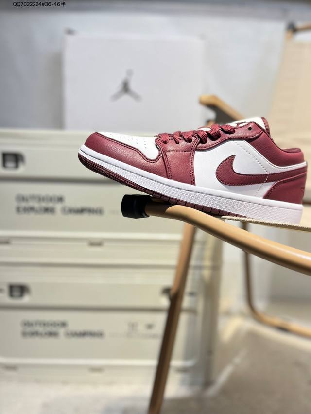 公司级头层皮乔丹Air Jordan 1 Low Aj1低帮系列篮球鞋 官方同步配色 原装级产物 #拒绝公底 立体鞋型 细节完美 高清洁度553558 Qq70