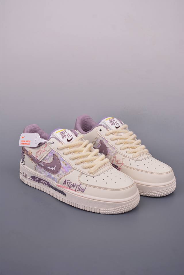 nike Air Force 1 Low 紫兔宝宝 原楦头原纸板 打造纯正空军版型 专注外贸渠道 全掌内置蜂窝气垫 其实原盒配件 原厂中底钢印 拉帮完美 官方货
