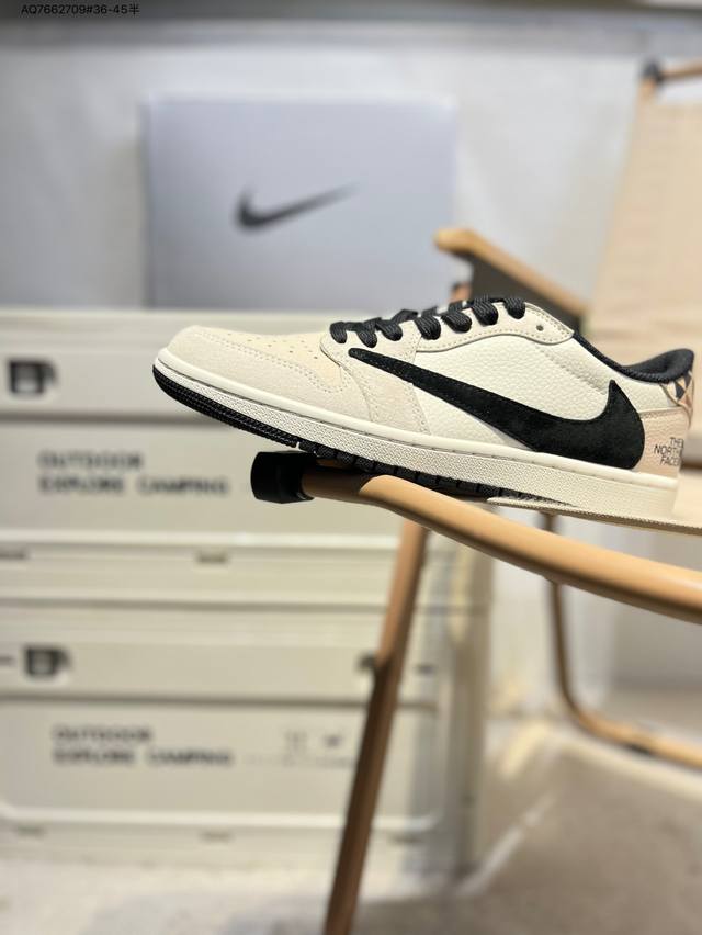 公司级头层皮北面 X 乔丹Air Jordan 1 Low Aj1低帮系列篮球鞋 官方同步配色 原装级产物 #拒绝公底 立体鞋型 细节完美 高清洁度Dm7866