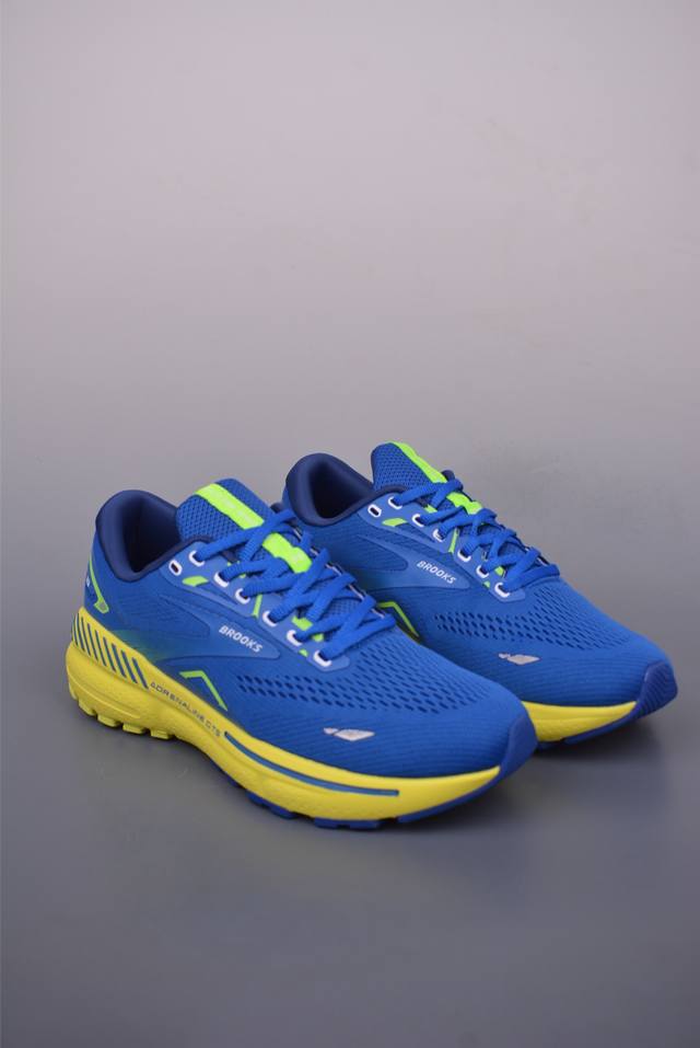 brooks 布鲁克斯 Glycerin 19 超弹轻盈跑步鞋 实拍首发 低帮透气缓震支撑休闲运动慢跑鞋 采用改进工程空气网眼组合热熔工艺 鞋面材质搭载Dna