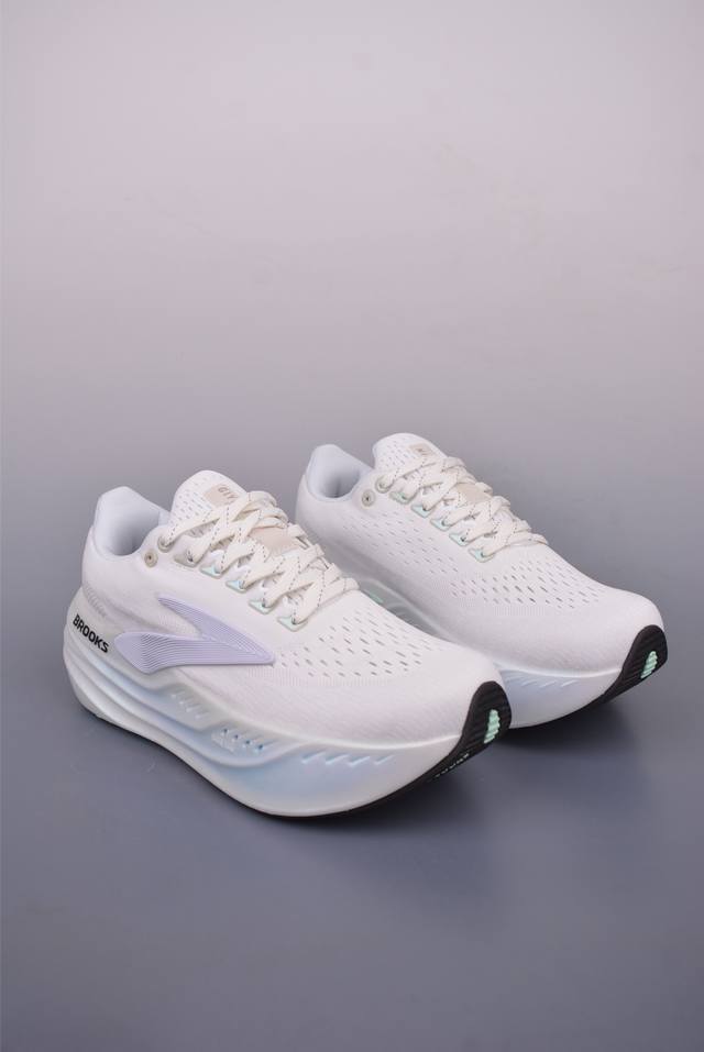 brooks 布鲁克斯 Glycerin Max 超弹轻盈跑步鞋 实拍首发 低帮透气缓震支撑休闲运动慢跑鞋 采用改进工程空气网眼组合热熔工艺 鞋面材质搭载Dna
