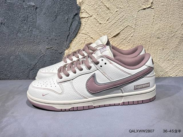 新品上市实拍 # Nike Sb Dunk Low Supreme联名军绿 配色低帮休闲运动滑板板鞋 3M反光 大厂纯原品质出货 纯正版型 定制鞋盒 皮料切割干