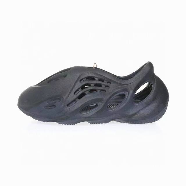 Adidas Yeezy Foam Runner Slide Stone Saget 椰子童鞋户外风格包头运动沙滩凉拖防滑洞洞跑步凉鞋矿物午夜蓝Gx8506 尺